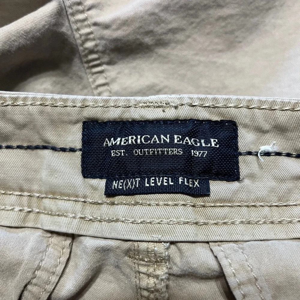 American Eagle Shorts Mens 30 Beige Cargo Distressed‎ Flex 11